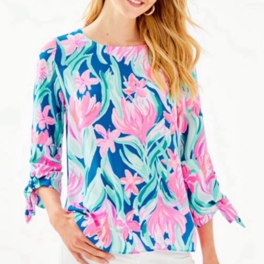 NWT Lilly Pulitzer Langston Top in Multi Dream A Little Dream